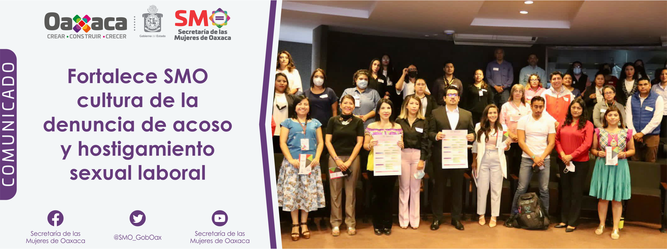 Fortalece SMO cultura de la denuncia de acoso y hostigamiento sexual laboral
