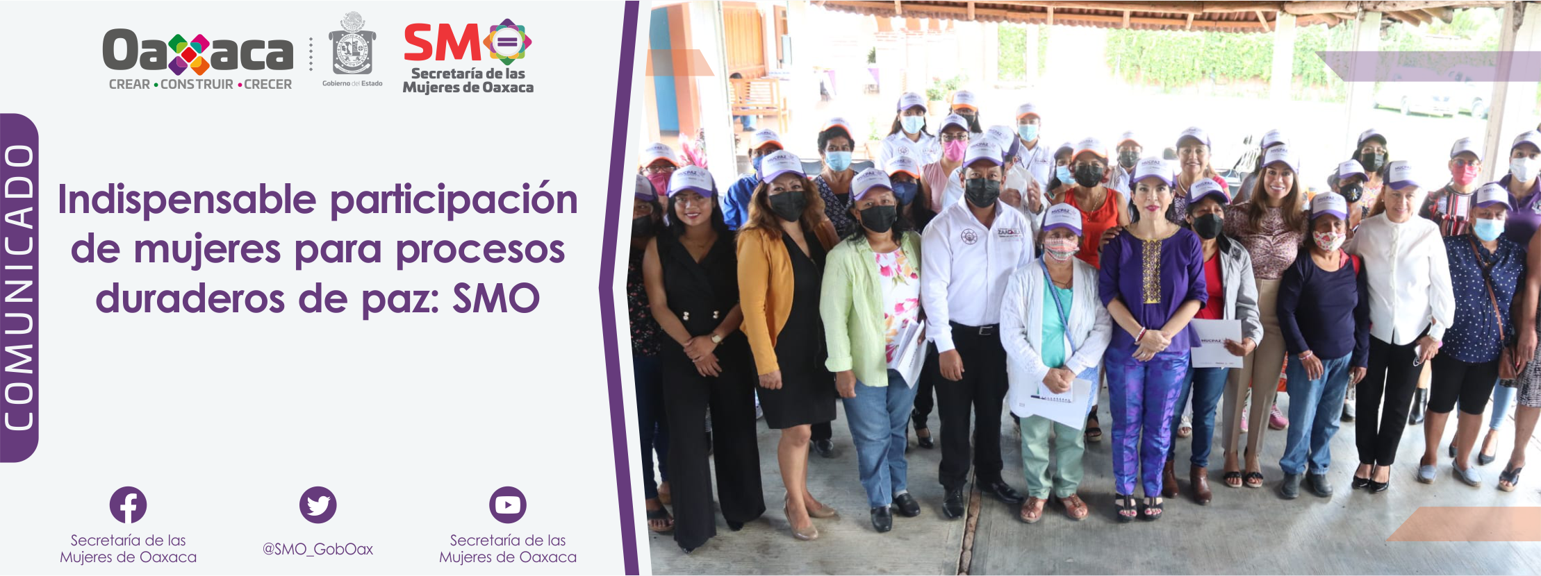 Indispensable participación de mujeres para procesos duraderos de paz: SMO
