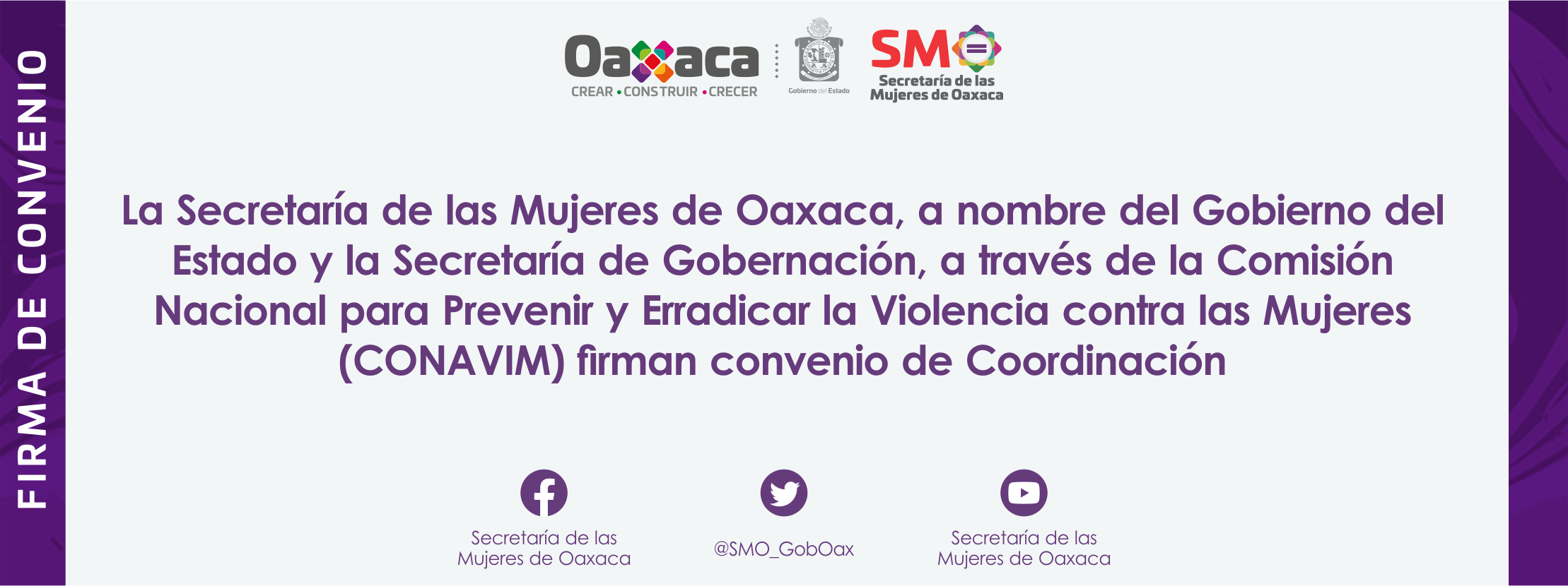Firman convenio de coordinación Federación y SMO para prevenir violencia