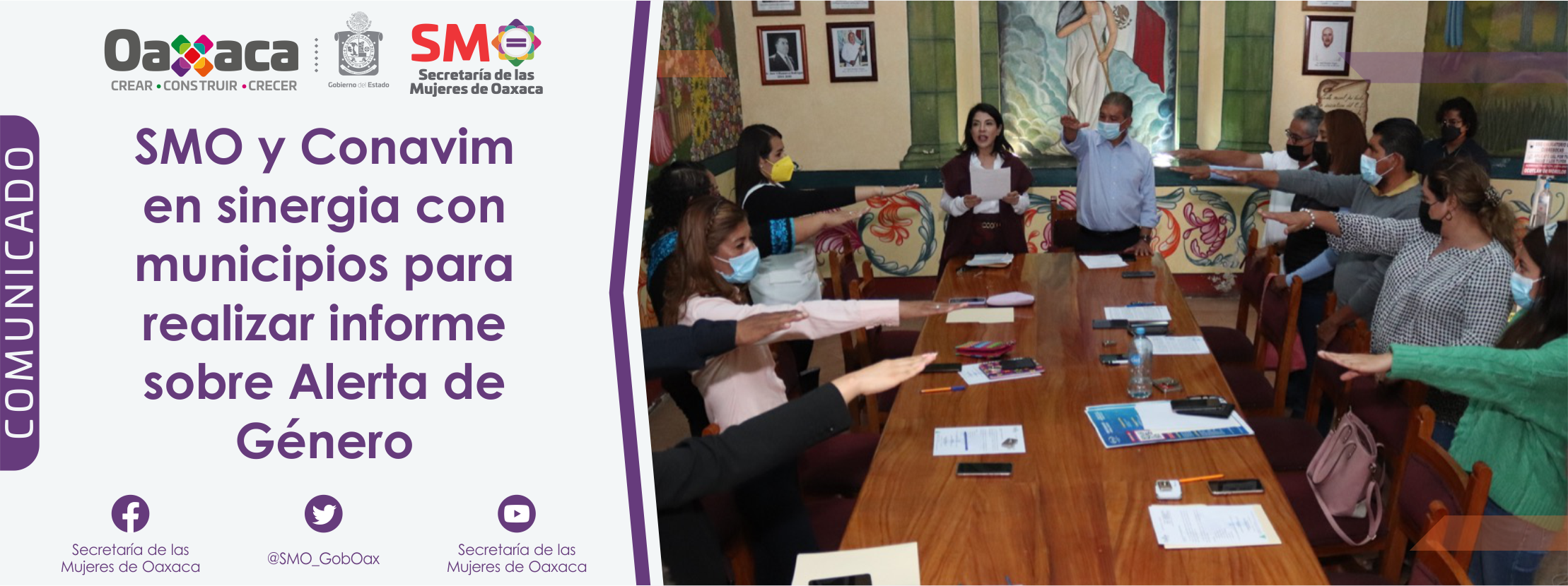 SMO y Conavim en sinergia con municipios para realizar informe sobre Alerta de Género
