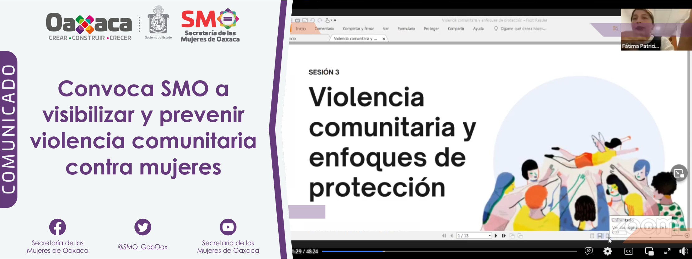 Convoca SMO a visibilizar y prevenir violencia comunitaria contra mujeres