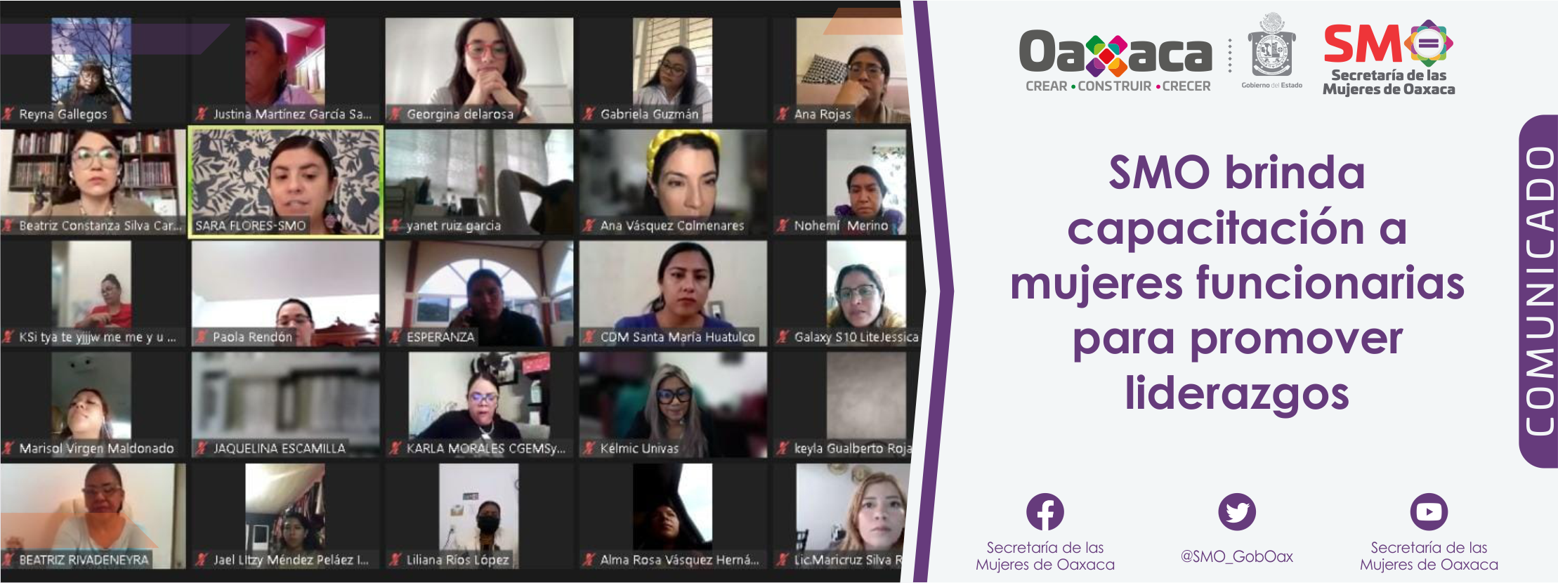SMO brinda capacitación a mujeres funcionarias para promover liderazgos