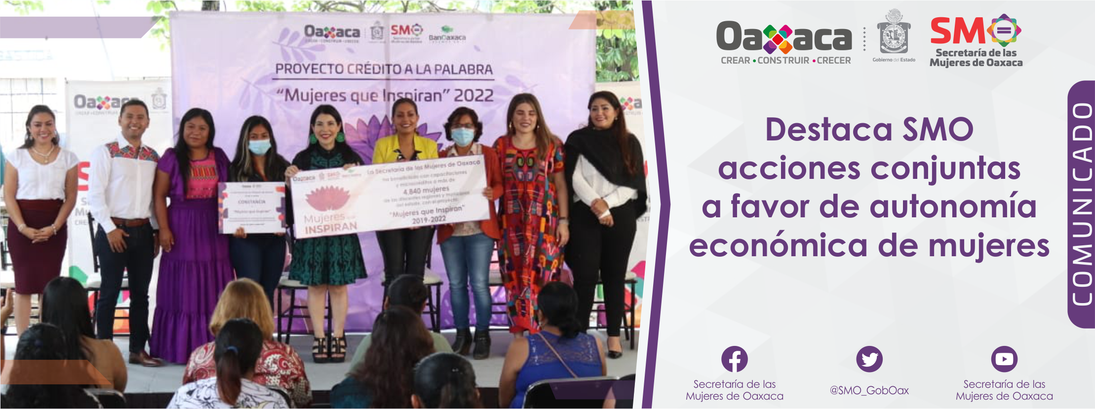 Destaca SMO acciones conjuntas a favor de autonomía económica de mujeres