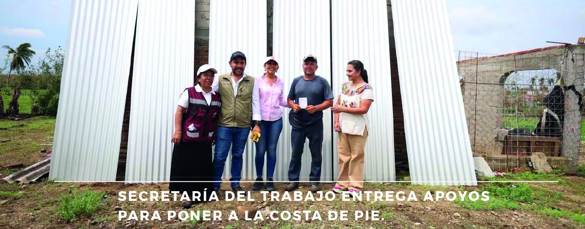 SECRETARÍA DEL TRABAJO ENTREGA APOYOS PARA PONER A LA COSTA DE PIE