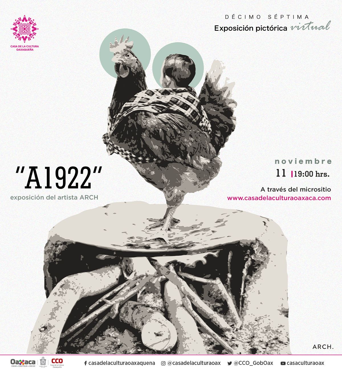 ARCH exhibe A1922 para la galería virtual de la Casa de la Cultura Oaxaqueña