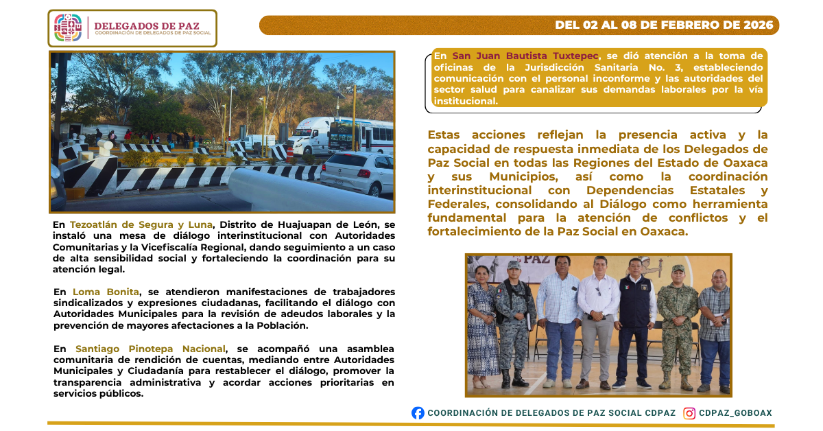 GARANTIZANDO GOBERNABILIDAD Y ESTABILIDAD EN LAS 8 REGIONES DEL ESTADO.