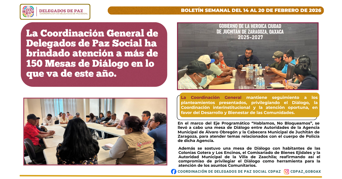 ACCIONES PERMANENTES A TRAVÉS DE MESAS DE DIALOGO