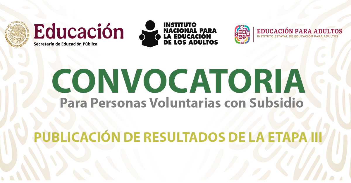 Publicación de resultados de la etapa III. Formación Inicial