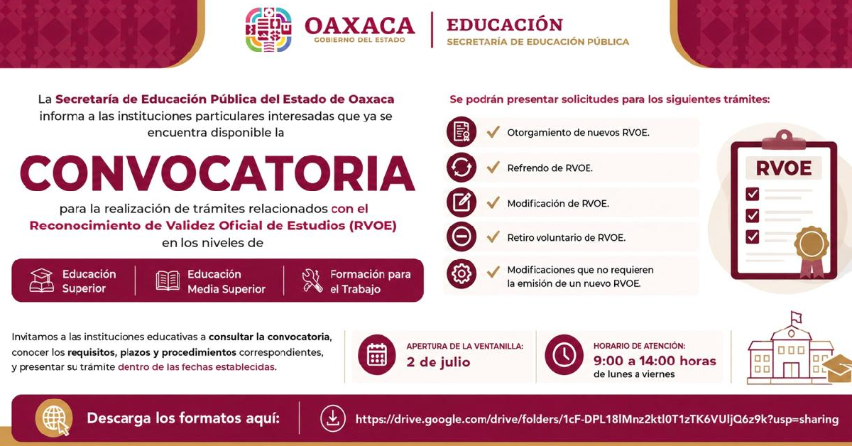Reconocimiento de Validez Oficial de Estudios (RVOE)