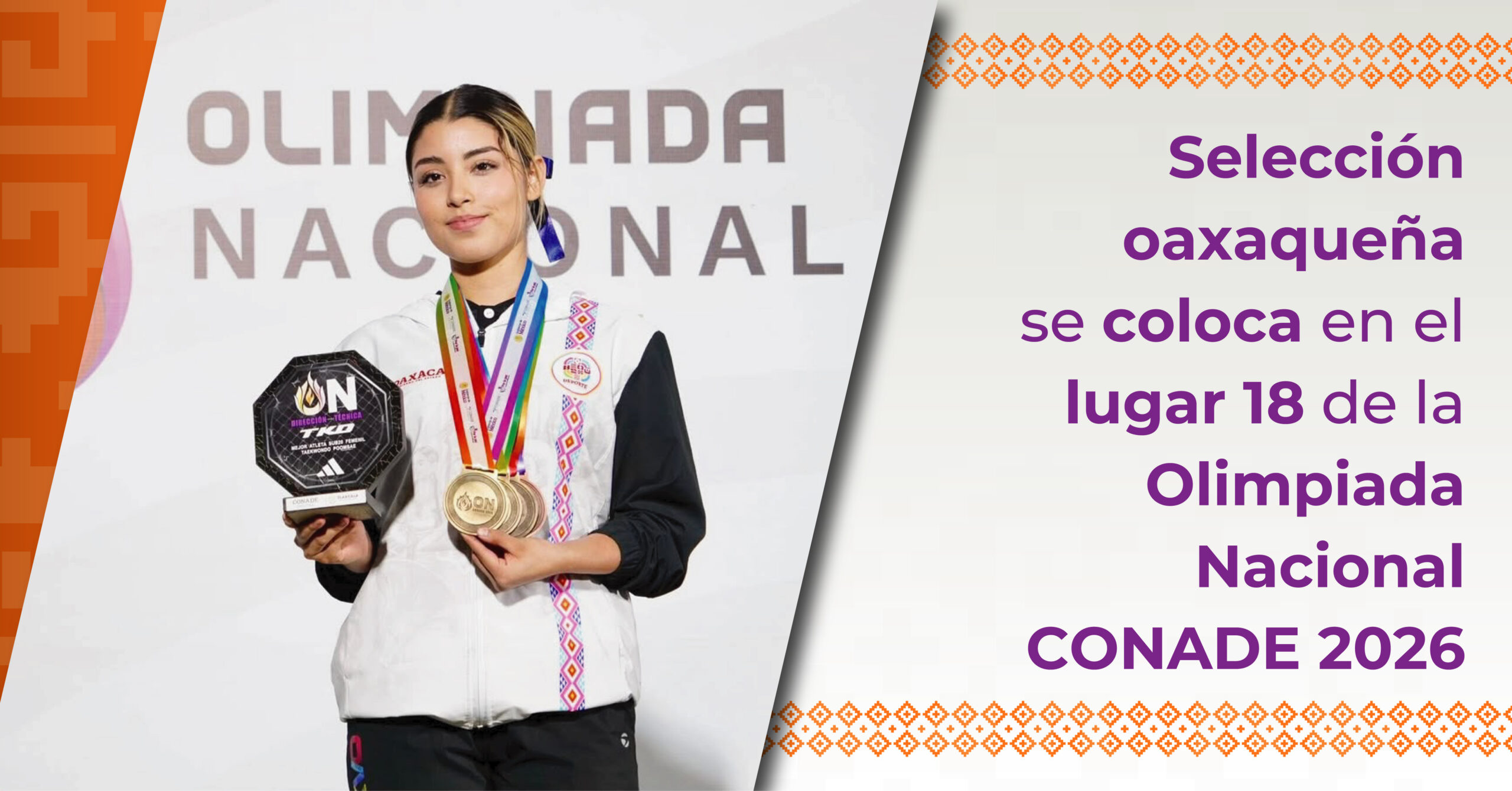 Selección oaxaqueña se coloca en el lugar 18 de la Olimpiada Nacional CONADE 2026