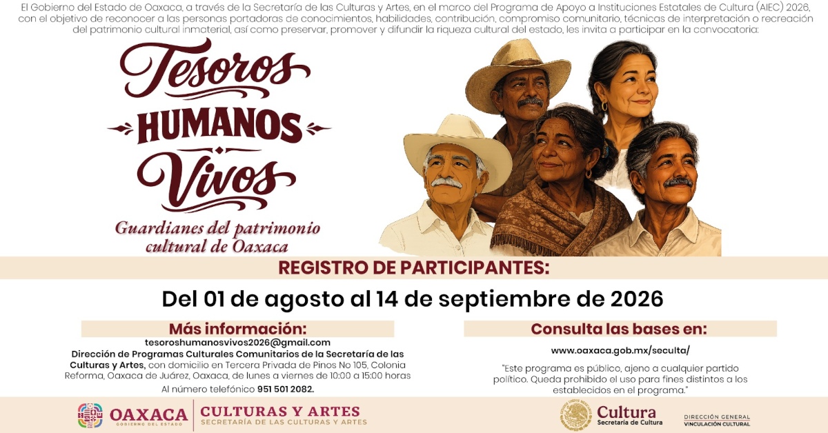 Tesoros Humanos Vivos 2026