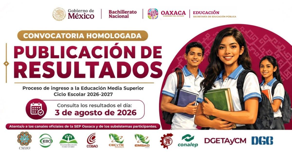 Resultados del Proceso de Ingreso a la Educación Media Superior Ciclo Escolar 2026-2027